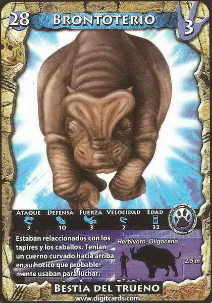 28 · Brontotherium (combat card)