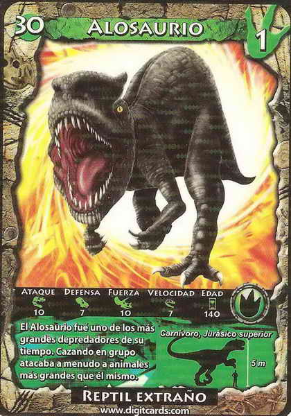 30 · Allosaurus (combat card)