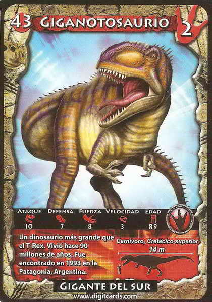 43 · Giganotosaurus (combat card)